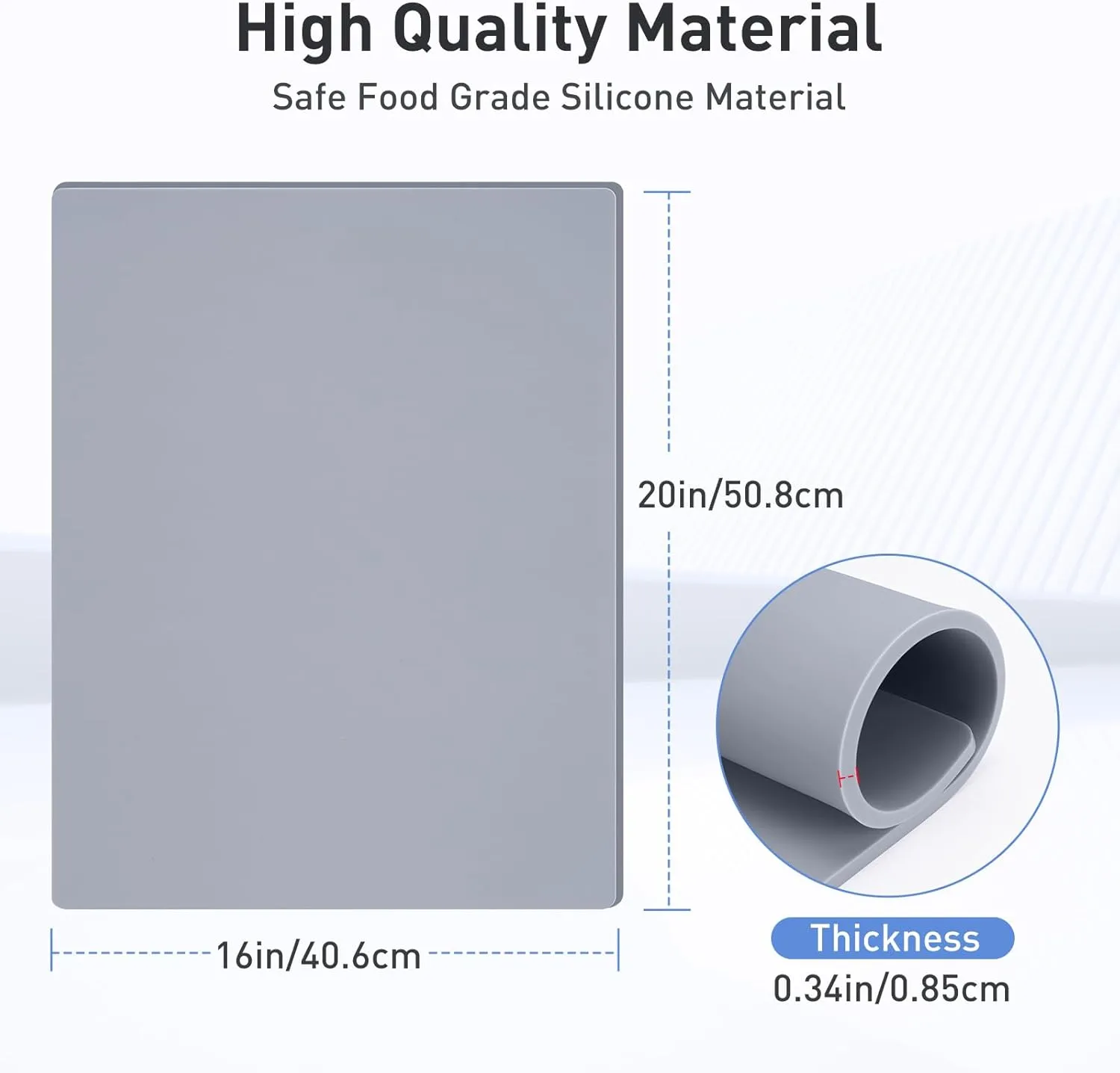 0.34" Thick Cybrixus Heat Press Mat Silicone 16x20, Silicone Heat Press Pad Support Double Sided Use for Heat Press, 500°C/937°F Heavy and Sturdy Washable Base Pad Suitable for HTV Heat Transfer Vinyl