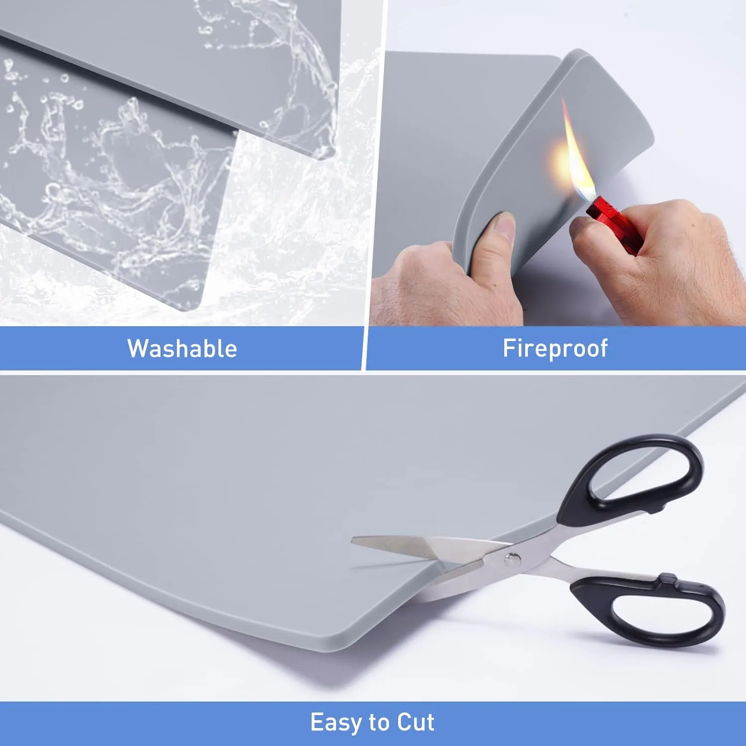 0.34" Thick Cybrixus Heat Press Mat Silicone 16x20, Silicone Heat Press Pad Support Double Sided Use for Heat Press, 500°C/937°F Heavy and Sturdy Washable Base Pad Suitable for HTV Heat Transfer Vinyl