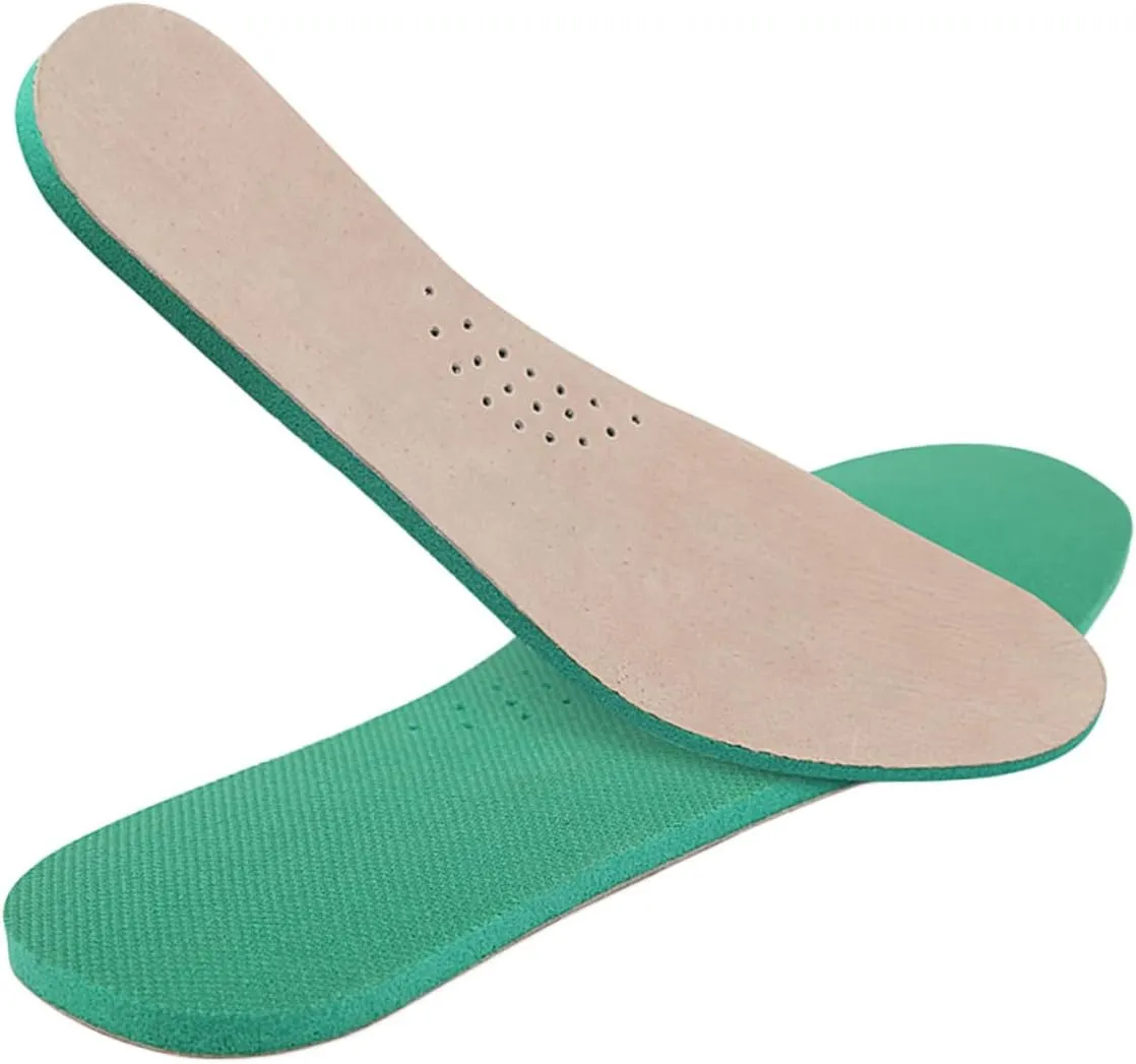 1pair Sports Insoles Breathable Absorbent Leather Shoe Pads for Athletic Casual Use Enhanced Arch Support for Running Cross Training