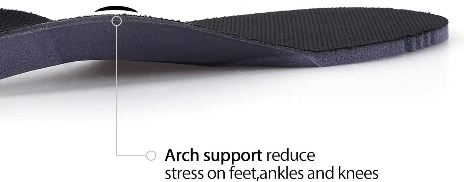 2 Pair-Insoles for Mens Replacement Shoe Inserts for Work Boot Running Shoes-Shock Absorption and Cushion for Feet Relief,Comfort Inner Soles for Everyday Use Black 44EU/US11