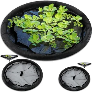 2 Pcs Diameter Fish Barrier Floating Island Plant Protector Black Floating Flora Island Round for Your Home Pond Protects Your Floating Plants from Pond Fish, 18" and 24" Diameter, Black