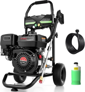 4200PSI Gas Pressure Washer, 4.0GPM Heavy Duty Power Washer with 5 Quick Connect Nozzles, 25ft Flexible Hose and 0.5Gal Soap Tank, 212cc 7.0 HP Engine, EPA/CARB/ETL Compliant, Black