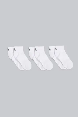 4TH ARQ Branded Trainer Socks White