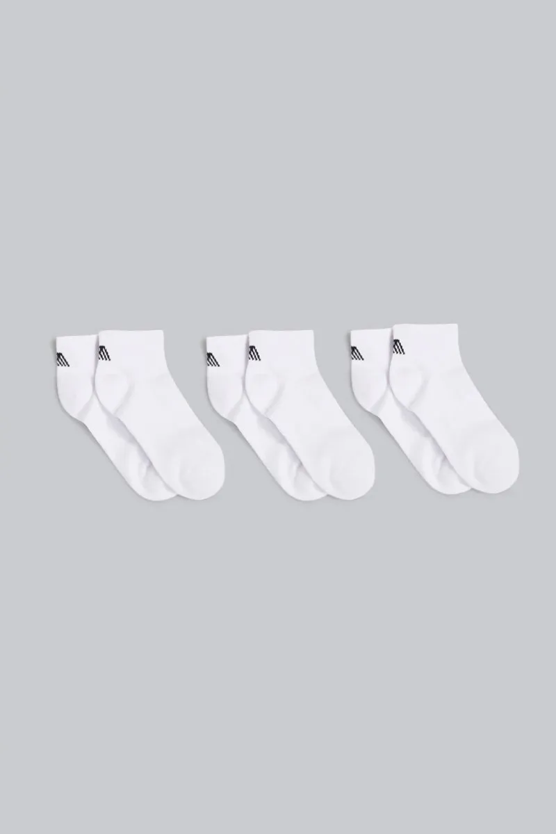 4TH ARQ Branded Trainer Socks White