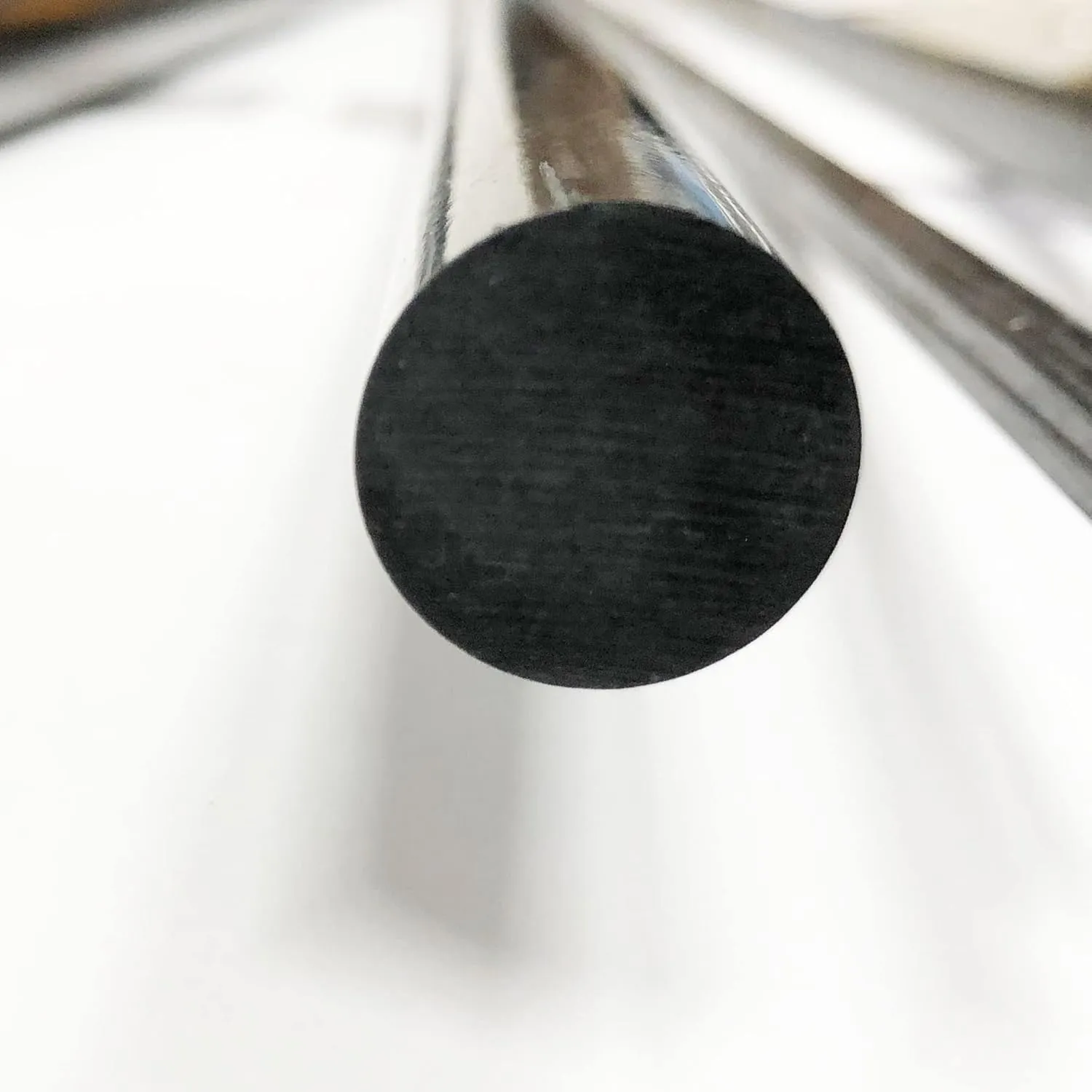 6mm x 1000mm Round Carbon Fiber Rod - Black Matte Finish - Industrial Grade - 2 Pack