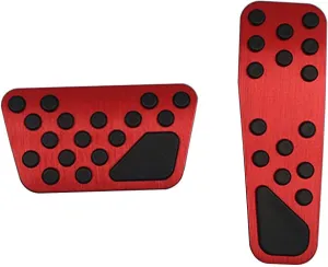 Aluminum Alloy Pedal Cover for Dodge Challenger 2009-2020 Charger 2010-2020 Chrysler 300 300C 2010-2016 No Drilling Aluminum Brake and Accelerator Pedal Covers (Red)