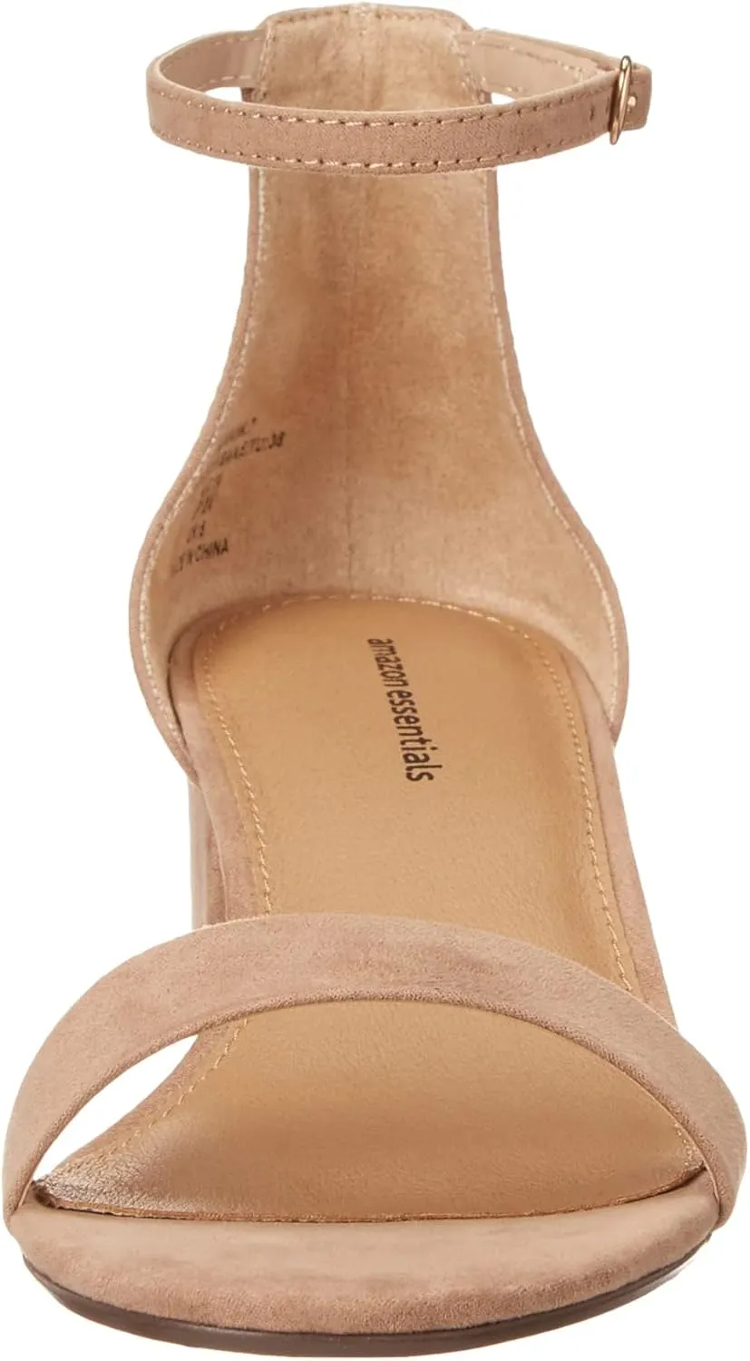 Amazon Essentials Women's Two Strap Heeled Sandal
