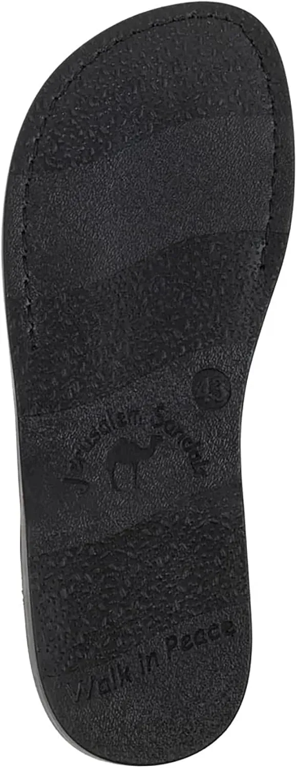 Amos - Leather Ankle Strap Flat Sandal - Mens Sandals