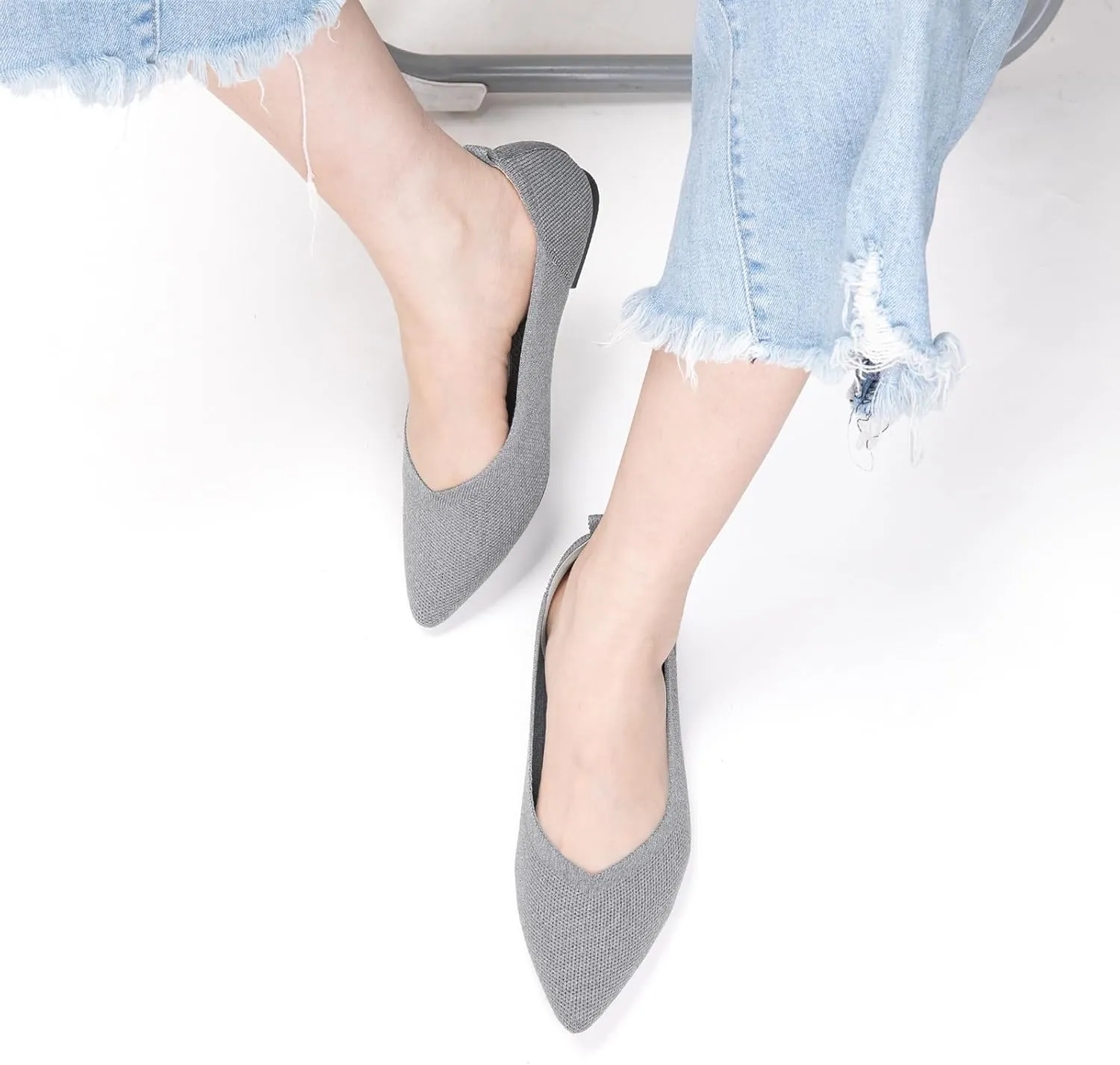 Ankis Ballet Flats Shoes for Women Dressy Comfortable, Pointed Toe Casual Work Flats for Women Foldable