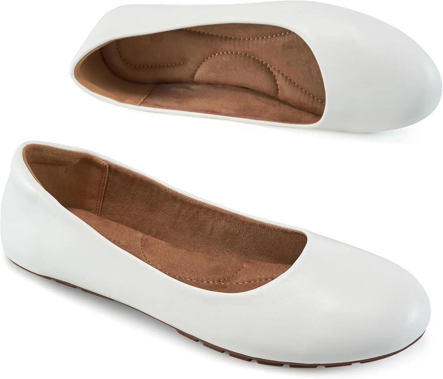 Aomigoct Flats for Women Ballets Shoes: Dress Slip Comfortable Work Flats for 2025 - Casual Ladies Wedding Walking Flat