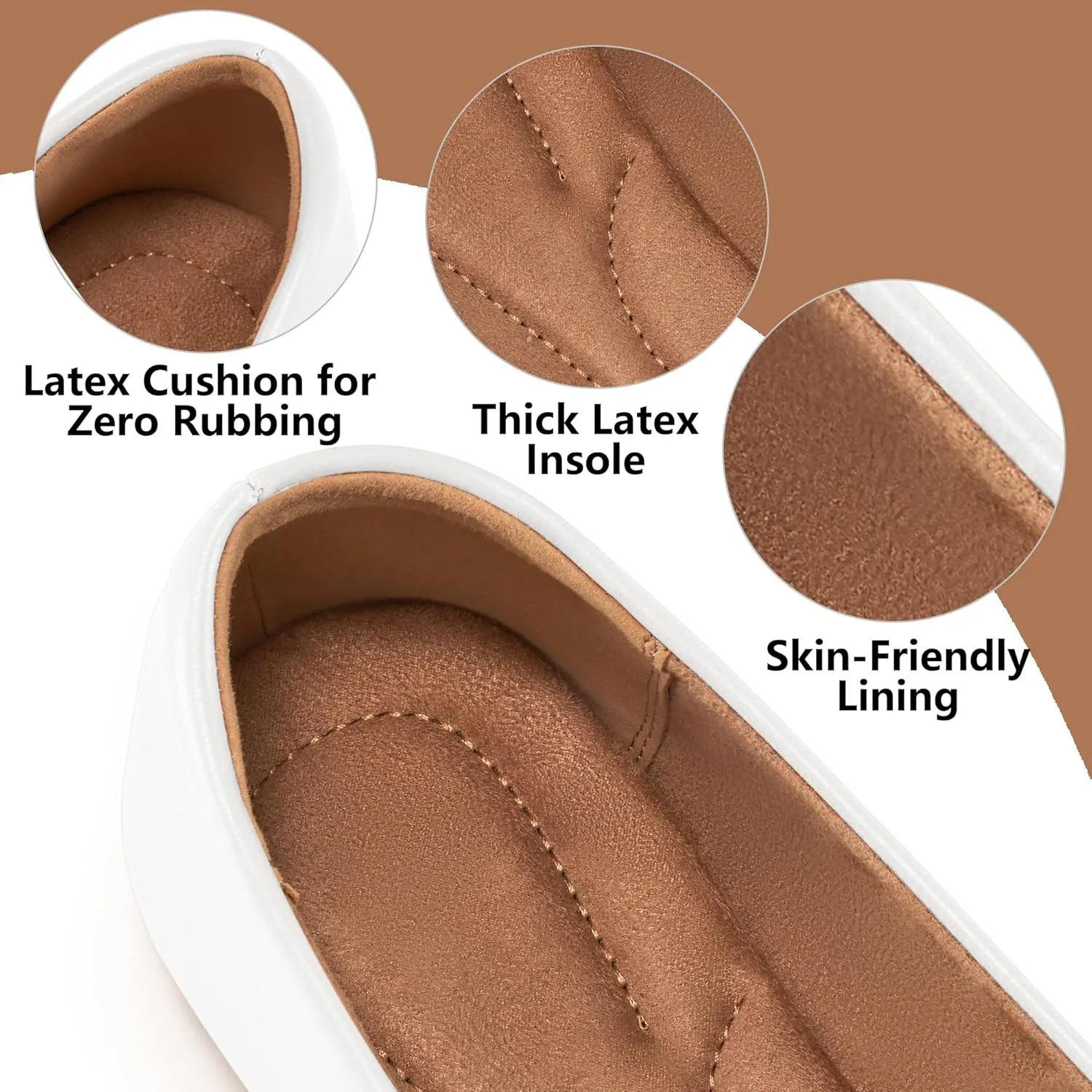 Aomigoct Flats for Women Ballets Shoes: Dress Slip Comfortable Work Flats for 2025 - Casual Ladies Wedding Walking Flat