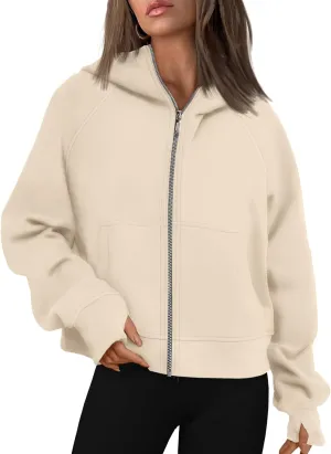 AUTOMET Womens Zip Up Hoodies Fleece Jackets Oversized Sweatshirts Fall Fashion Outfits 2025 Sweaters Winter Clothes