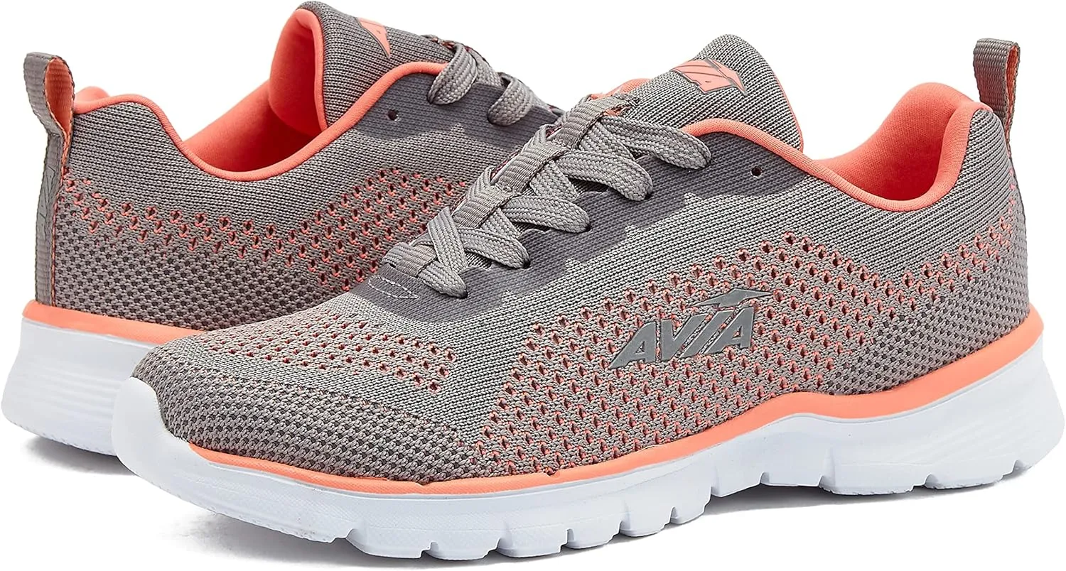Avia Dive Lightweight Running Sneakers for Women with Memory Foam - Black, Red, & Blue