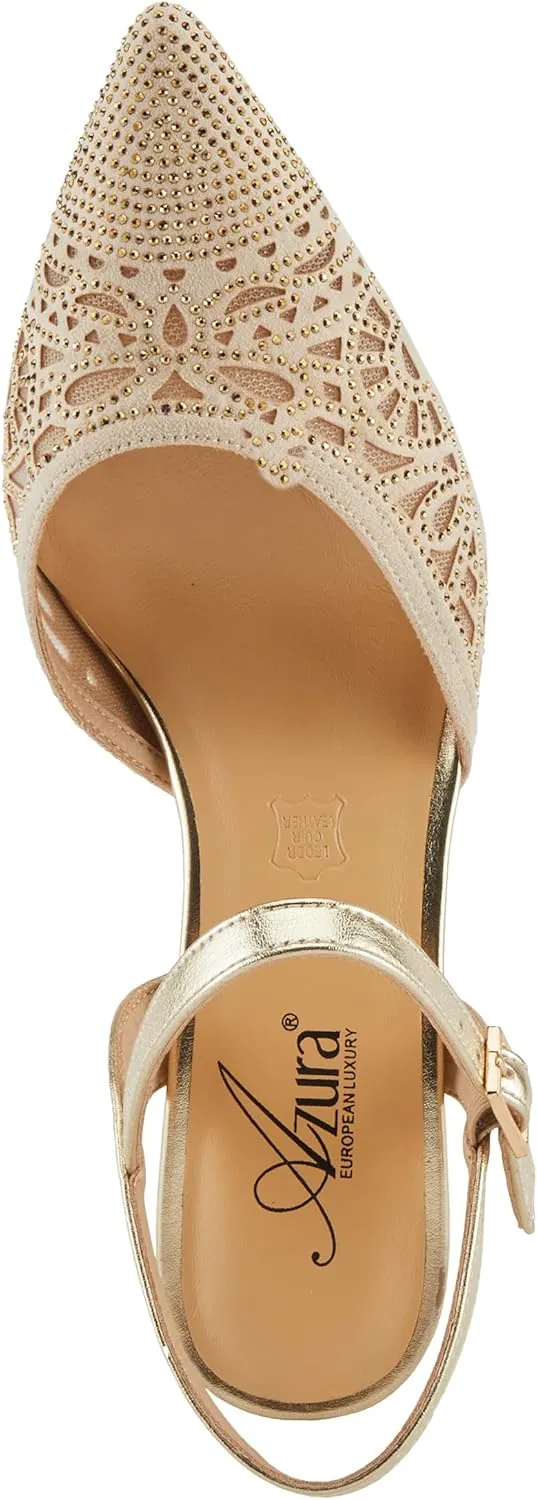 Azura Women's Delicate High Heel Sandal – Elegant Strappy Dress Shoes for Weddings, Parties & Formal Events – Comfortable Stiletto Heels with Adjustable Ankle Strap
