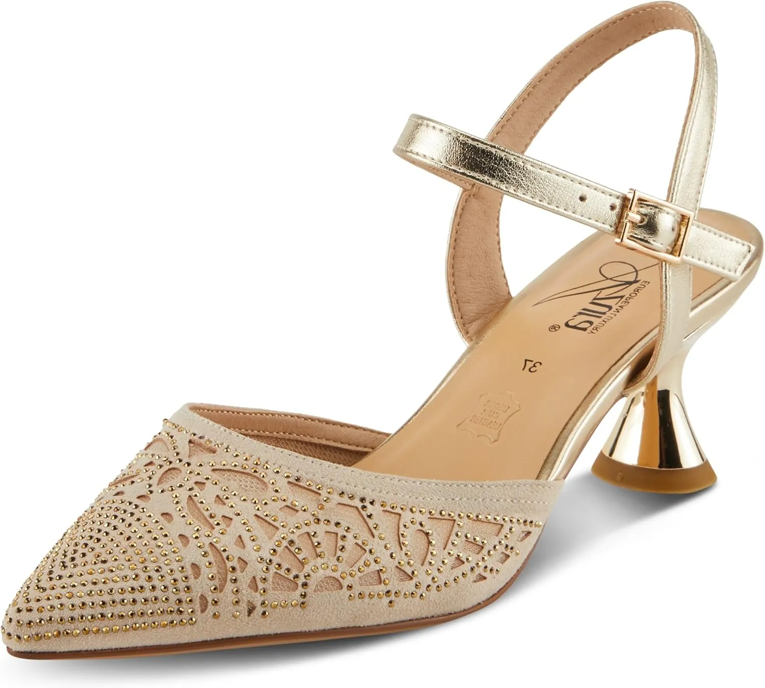 Azura Women's Delicate High Heel Sandal – Elegant Strappy Dress Shoes for Weddings, Parties & Formal Events – Comfortable Stiletto Heels with Adjustable Ankle Strap
