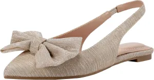 Bandolino Women's Simona Ballet Flat, Gold 710, 9