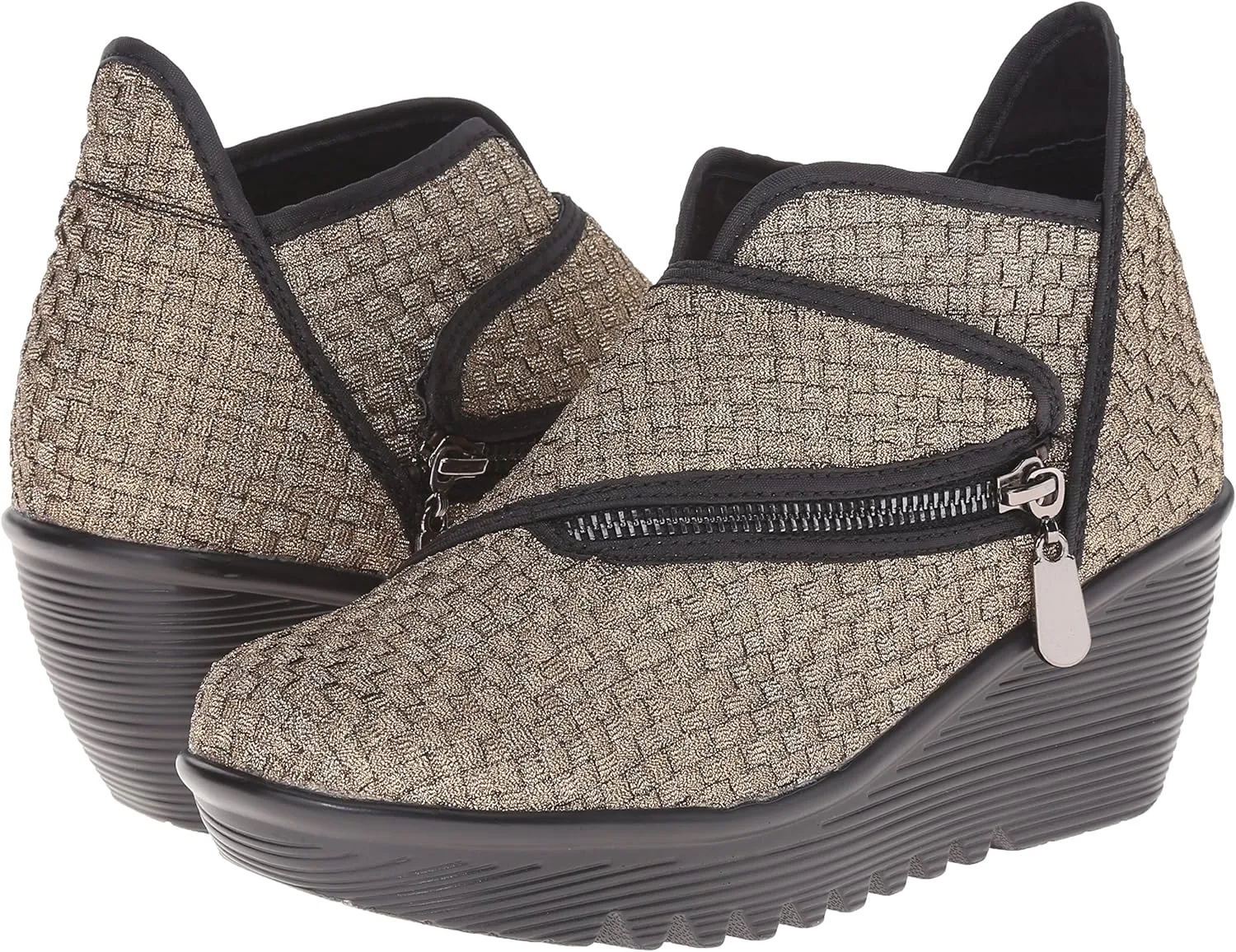 Bernie Mev Women's Zig Zag Ankle Bootie