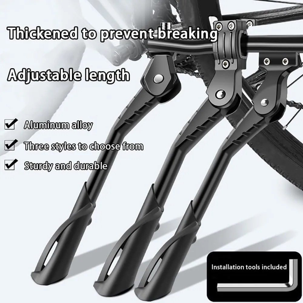 Bike Kickstand for Cervelo S5, Aluminum Adjustable Kickstand Foot Side Stand Suppor Rear Side Bicycle Stand with Non-Slip Rubber Foot,A