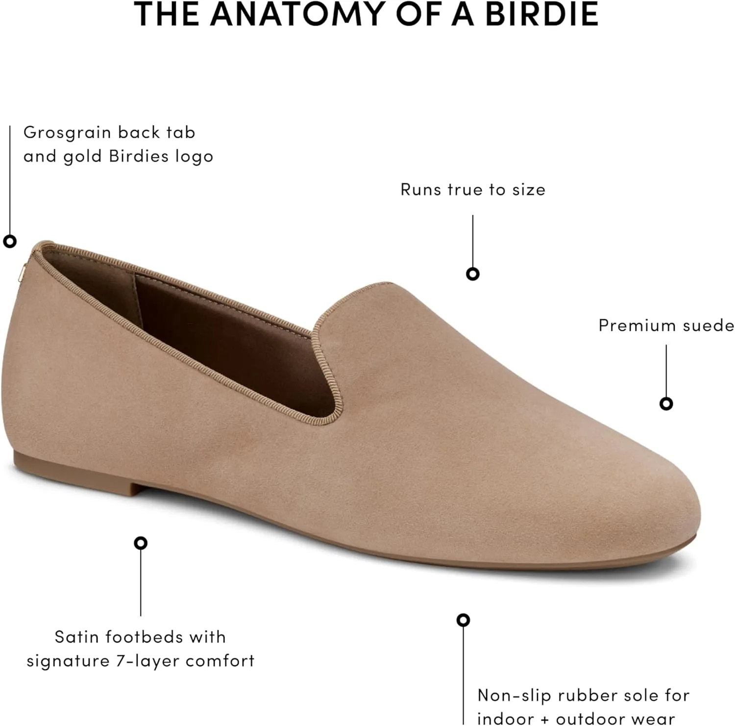 Birdies Women's Starling, Slip-On Flats, Comfortable Casual Dressy Shoes