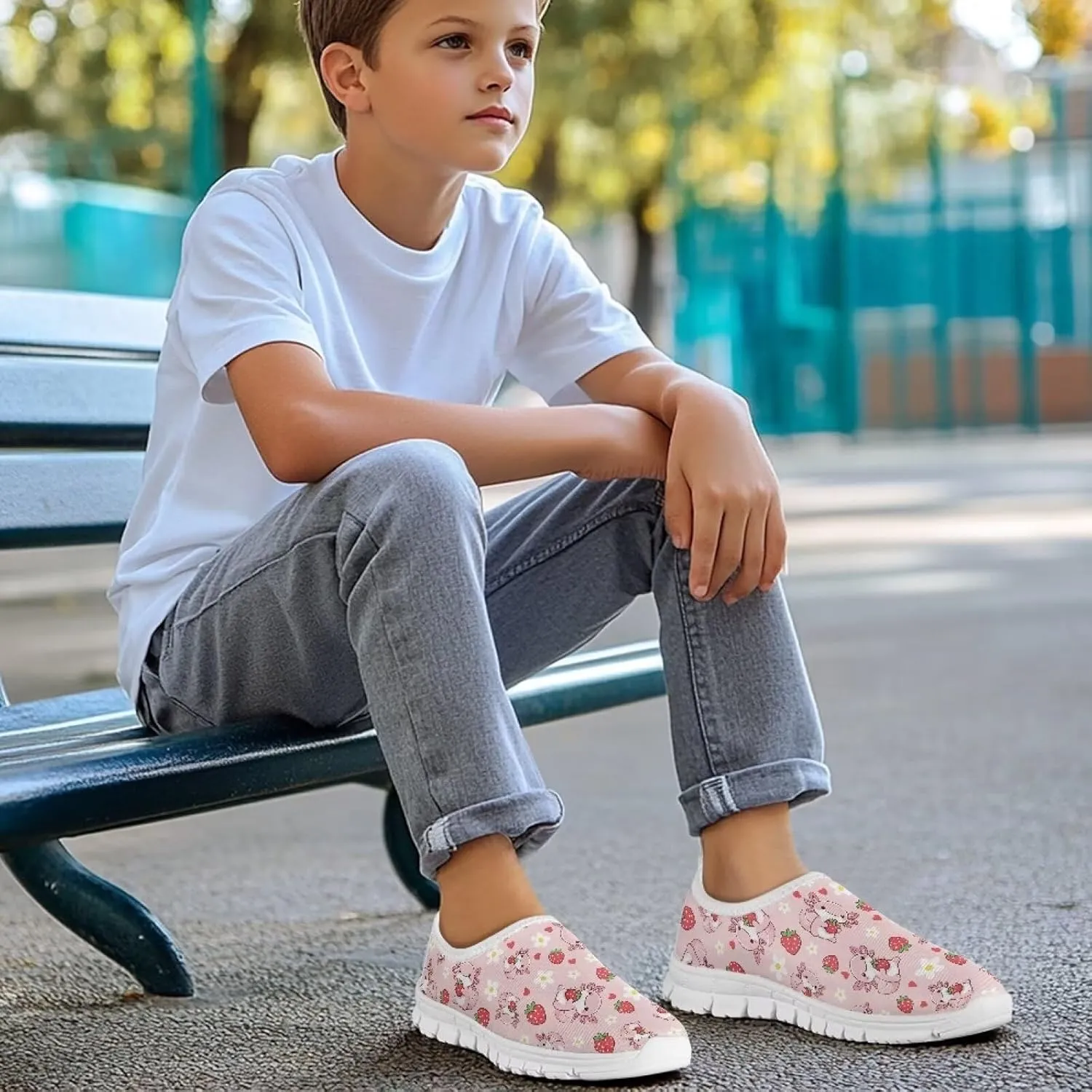 Boys Girls Shoes Kids Casual Flat Walking Shoes Comfortable Slip On Walking Athletic Sneakers for Boys Girls