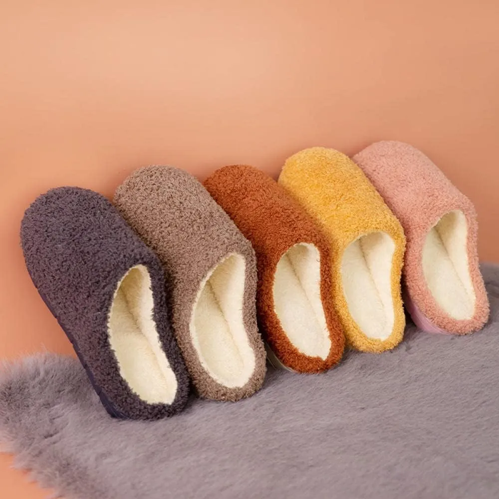Breathable House Shoes,Home Cotton Slippers for Pregnant Women, Non-Slip Soft-Soled Confinement Shoes-Red_40-41,Lined House Shoes