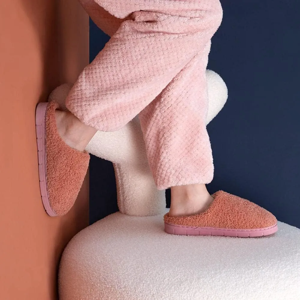 Breathable House Shoes,Home Cotton Slippers for Pregnant Women, Non-Slip Soft-Soled Confinement Shoes-Red_40-41,Lined House Shoes