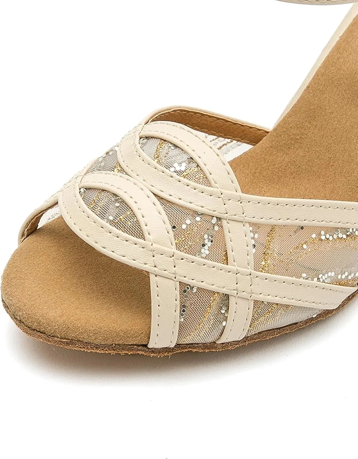 Breathable Mesh vamp Dance Shoes for Women Ballroom Party Bridal Wedding Sandals