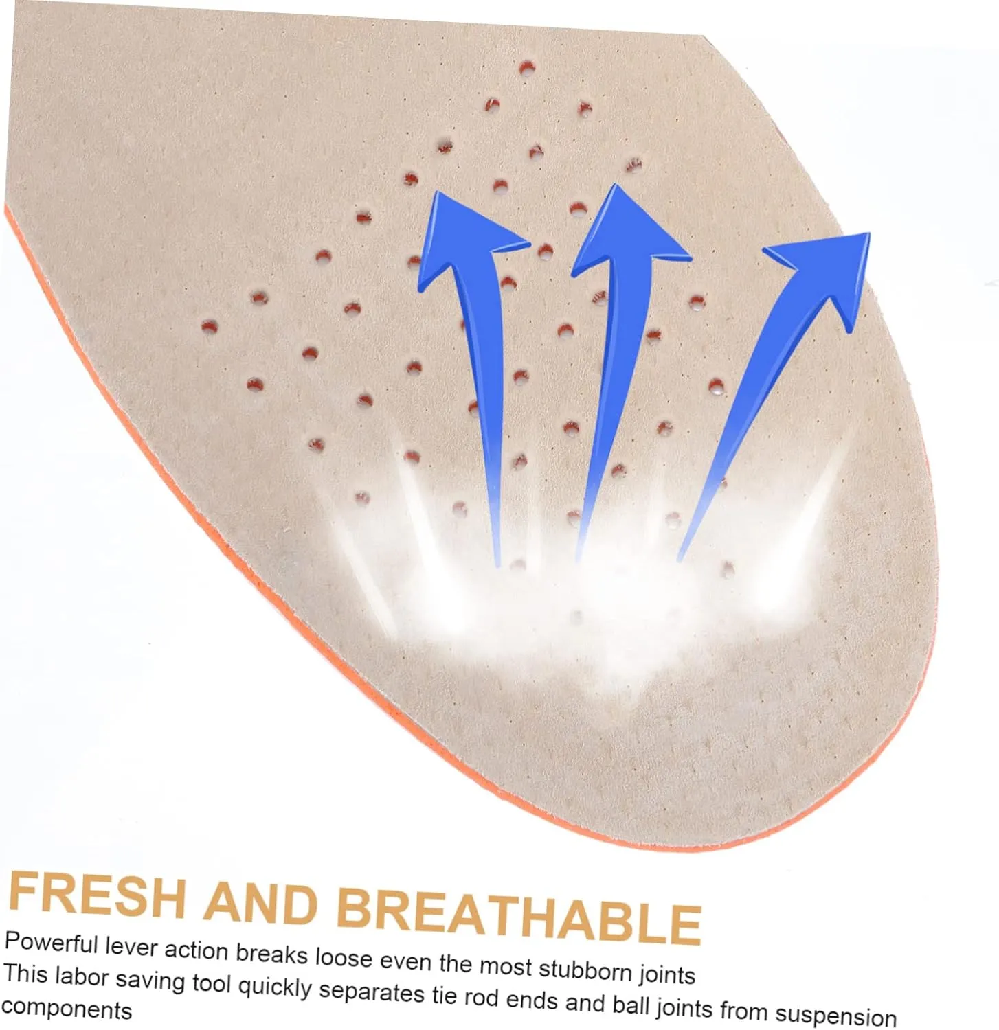 Breathable Shoe Pads 1.5cm Heightening Pig Skin Insoles for Women Men L Size Comfortable Sturdy