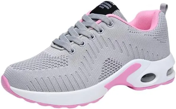 Breathable Women's Air Cushion Sports Shoes - Low Top Running & Walking Trainers with Shock Absorption