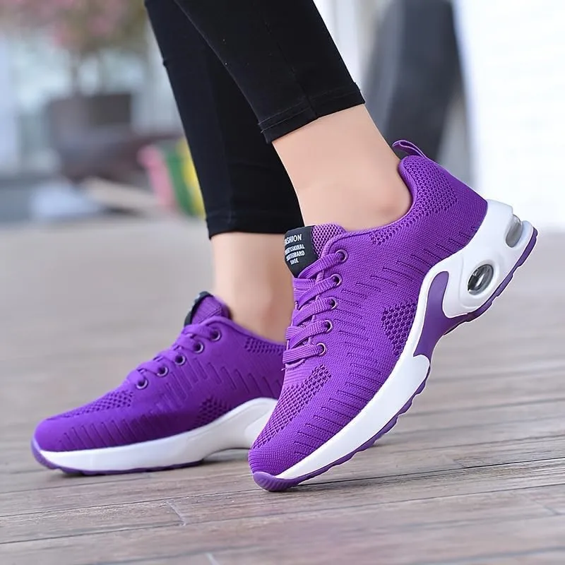 Breathable Women's Air Cushion Sports Shoes - Low Top Running & Walking Trainers with Shock Absorption