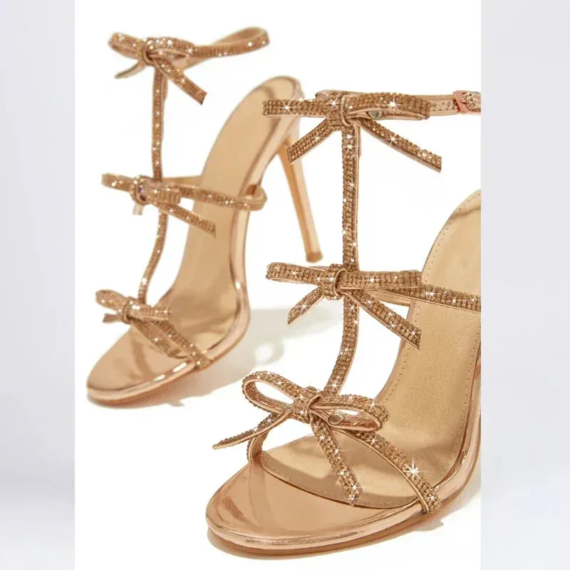 Buckle Strap Crystal Thin High Heels Stripper Shoes