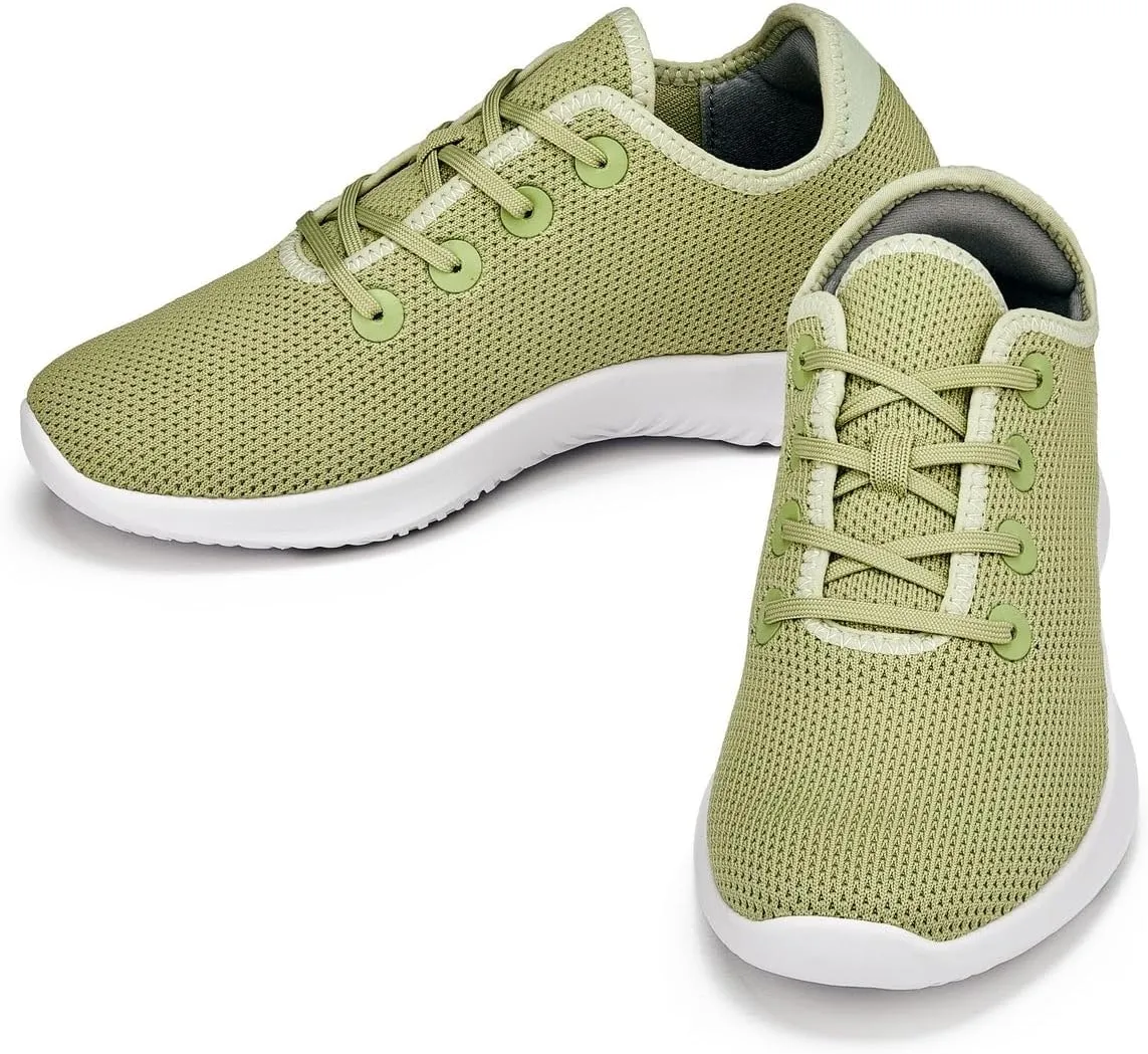 CALTO Men's Invisible Height Increasing Elevator Shoes - Ultra Lightweight Knitted Sporty Sneakers - 2.4 Inches Taller