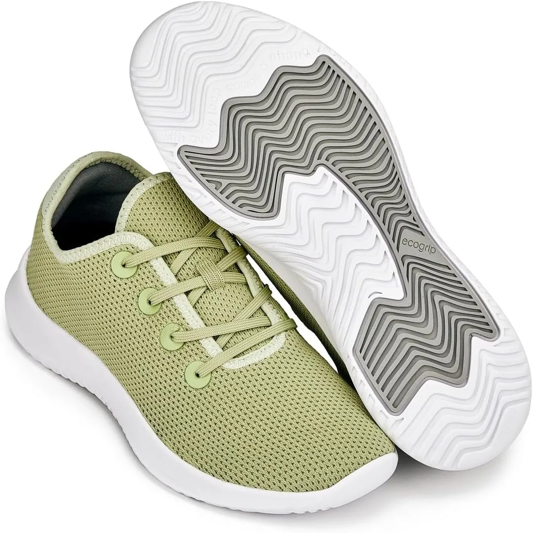 CALTO Men's Invisible Height Increasing Elevator Shoes - Ultra Lightweight Knitted Sporty Sneakers - 2.4 Inches Taller