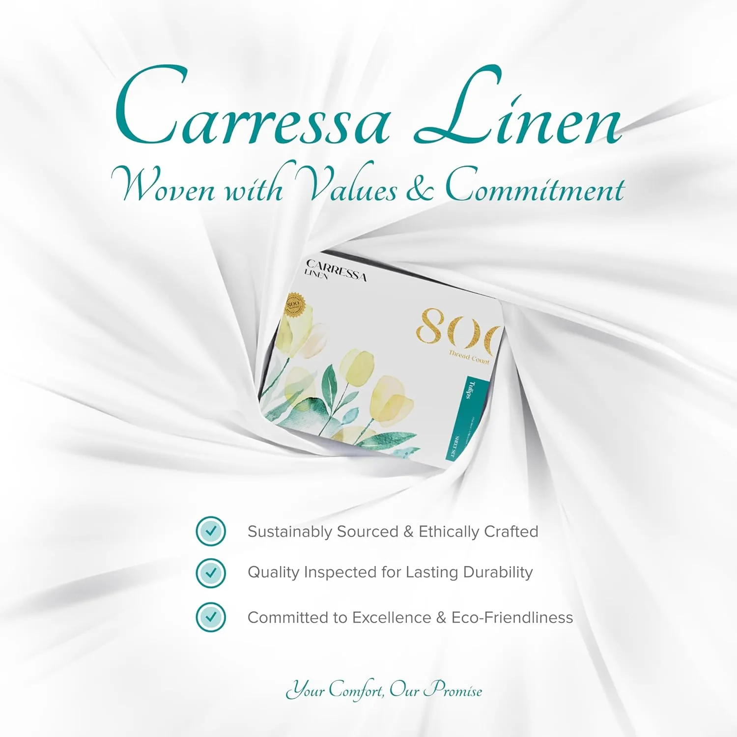 Carressa Linen 100% Egyptian Cotton Split King Sheets Sets for Adjustable Bed - 800 Thread Count 5 PC Top Split King Sheet for Sleep Number Bed, Soft Cooling Sheets, Fits Mattress Upto 18" - Taupe