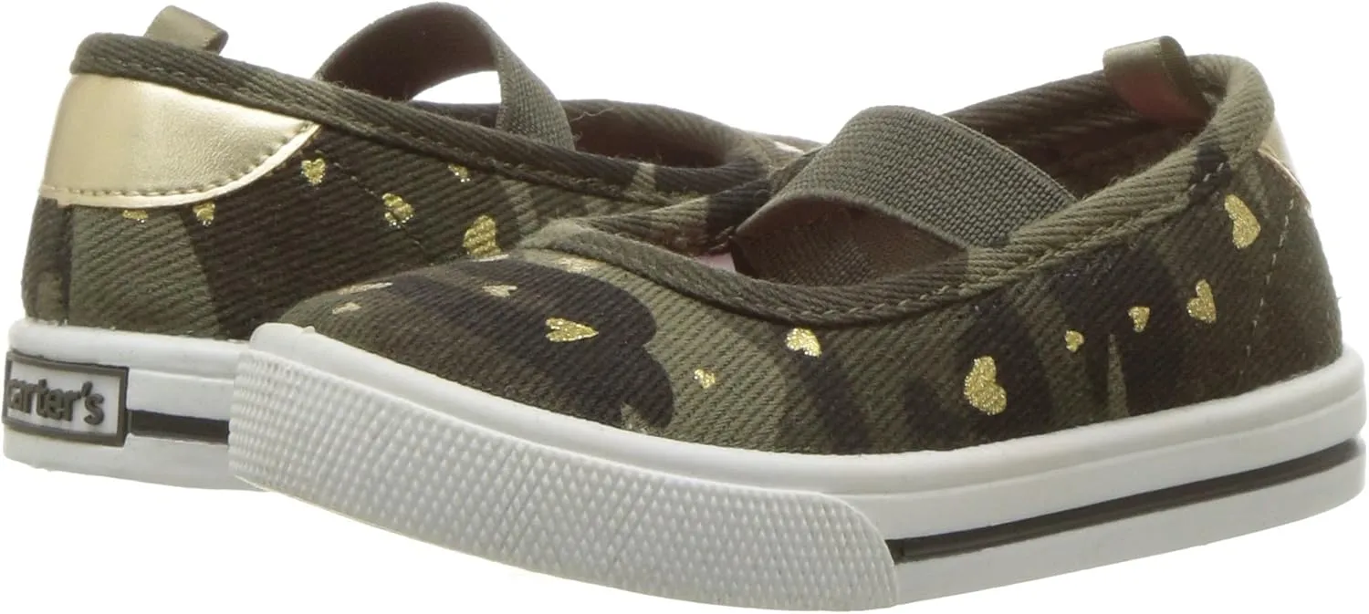 Carter's Girl's Briana Camo Print Casual Maryjane Mary Jane Flat