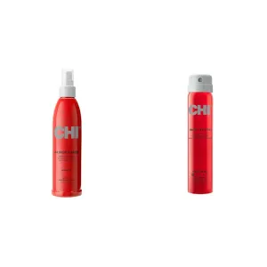 CHI Iron Guard Thermal Protection Spray and Infra Texture Dual Hair Spray Bundle - 8 Fl Oz and 2.6 oz