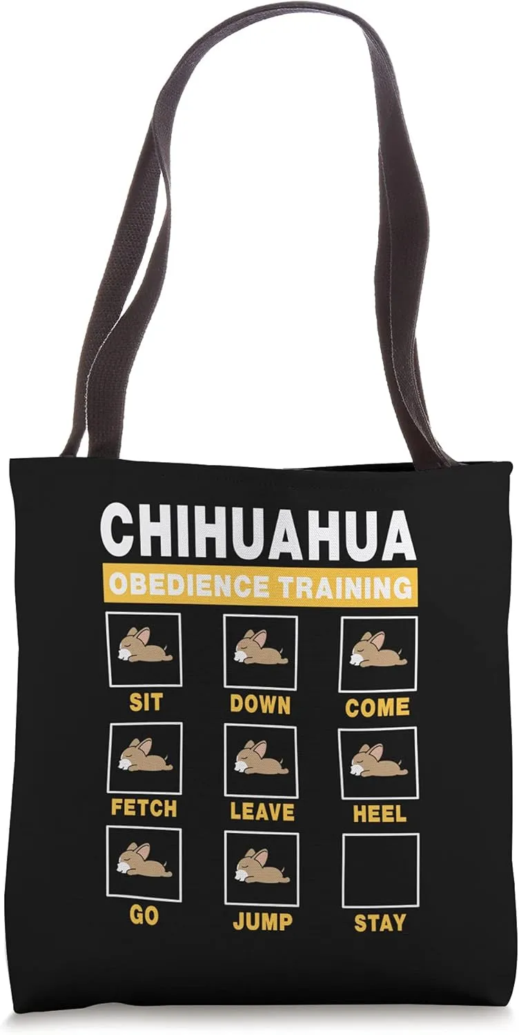 Chihuahua Obedience Training Dog Guide To Trainer Dog Lover Tote Bag