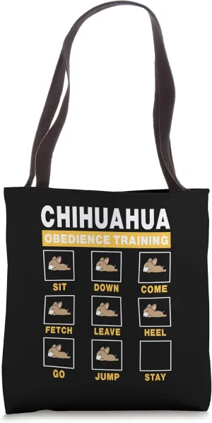 Chihuahua Obedience Training Dog Guide To Trainer Dog Lover Tote Bag