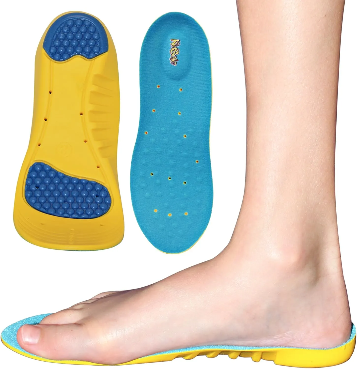 Children's Athletic Memory Foam Insoles For Arch Support and Comfort for Active Children ((26 CM) Kids Size 6.5-8.5)