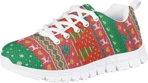 Christmas Shoes for Girls Boys Lightweight Casual Cute Athletic Sneakers Kids Running Shoes Holiday Outfit