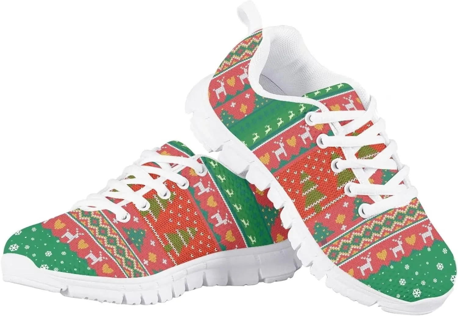 Christmas Shoes for Girls Boys Lightweight Casual Cute Athletic Sneakers Kids Running Shoes Holiday Outfit