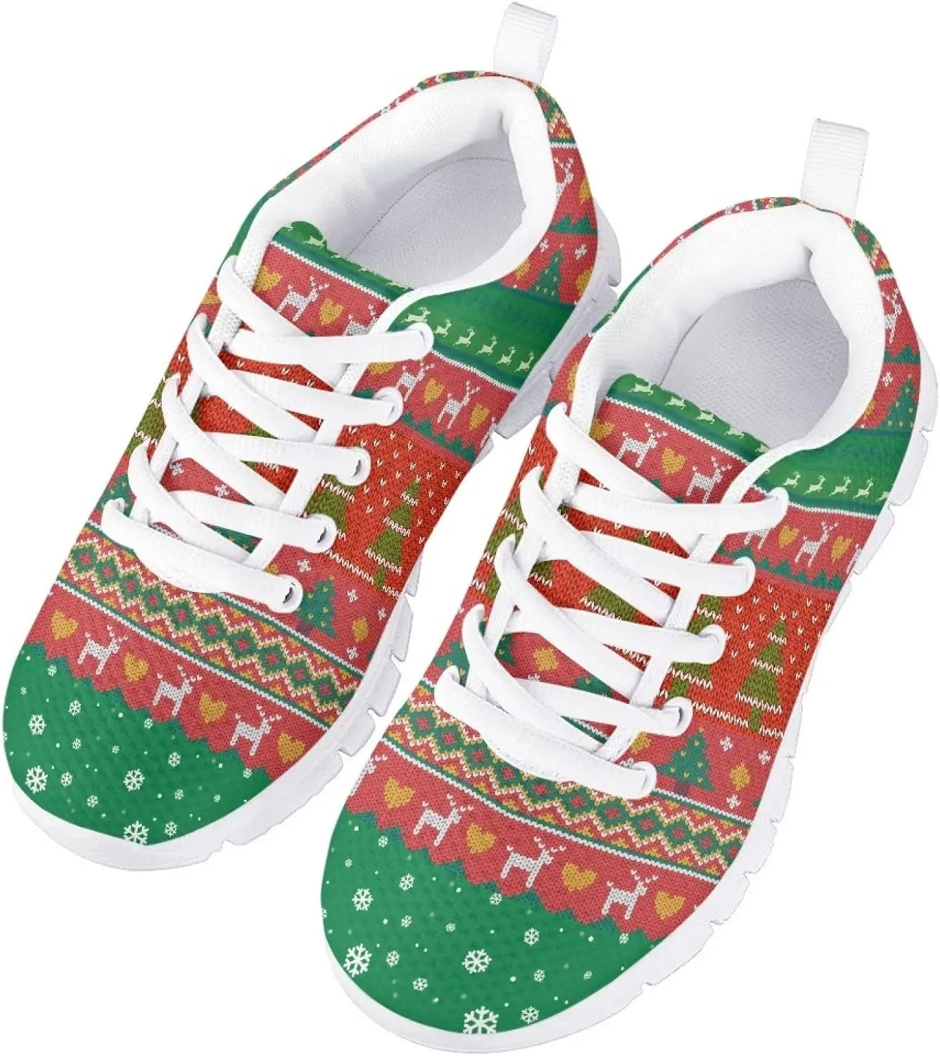 Christmas Shoes for Girls Boys Lightweight Casual Cute Athletic Sneakers Kids Running Shoes Holiday Outfit