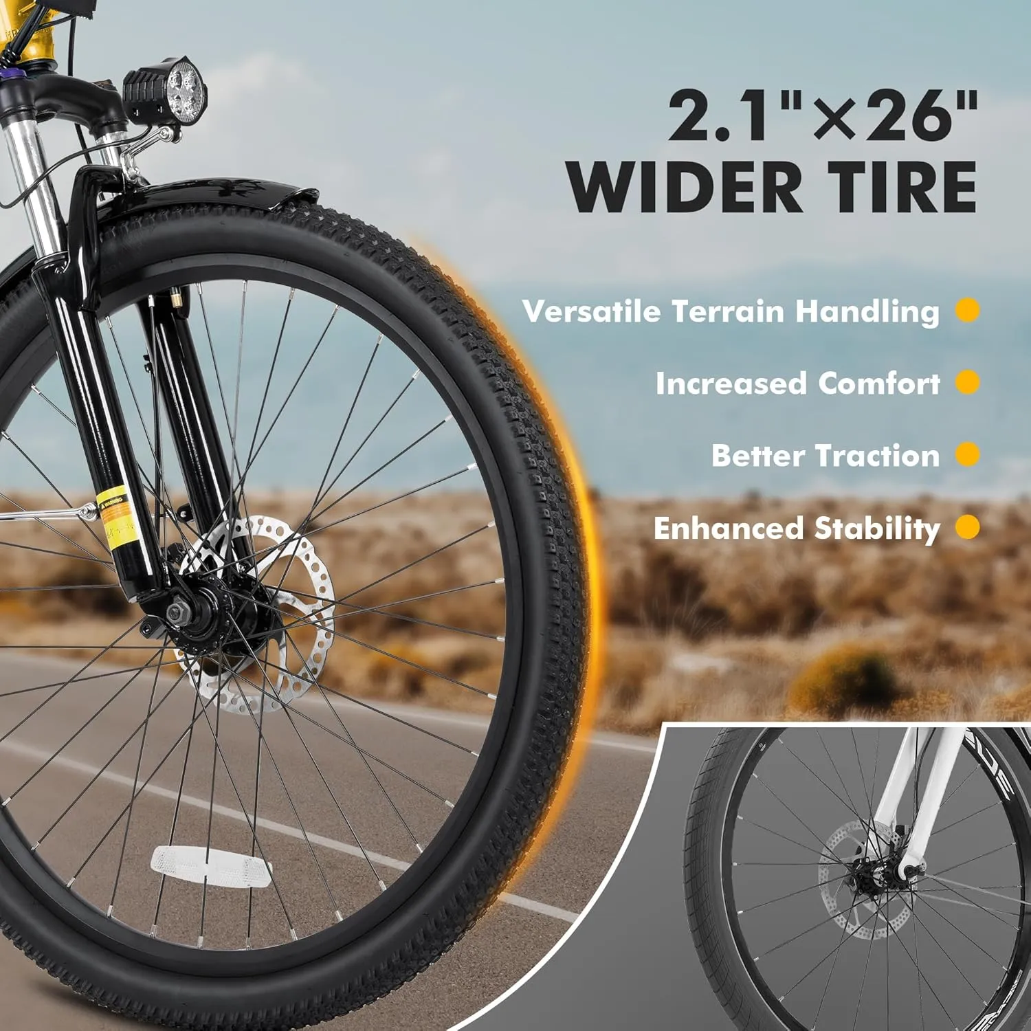 Cityone 2.0 Electric Bike for Adults,Up to 65Miles,28MPH,1200W Peak Motor 26" Ebike,499WH UL2849 Certified Battery Electric Commuter Bicycle with Front Suspension & 7-Speed Ebikes
