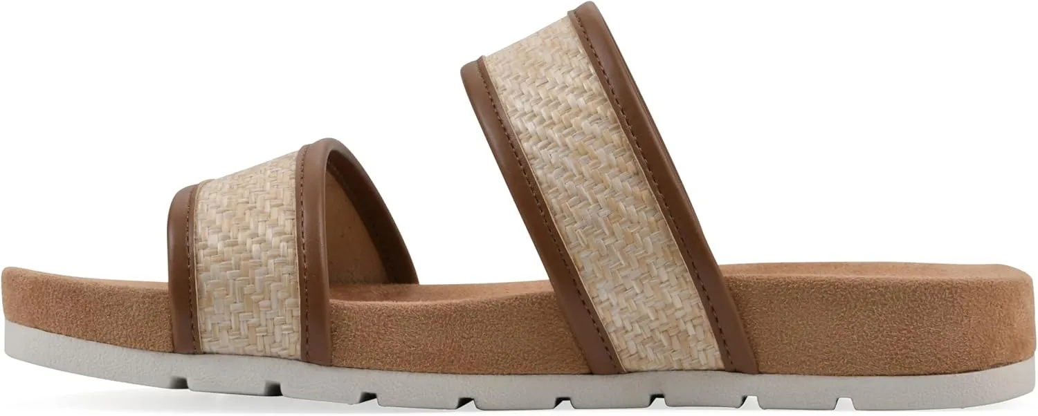 CLIFFS BY WHITE MOUNTAIN Women's Tropical Double Strap Slide Sandal