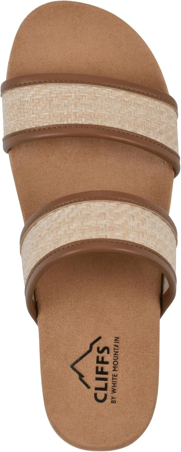 CLIFFS BY WHITE MOUNTAIN Women's Tropical Double Strap Slide Sandal