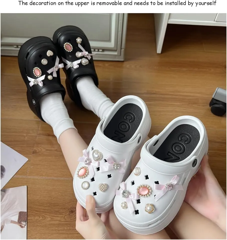 Clogs,Garden Clogs,Women's Classic Platform Clog,Womens Lightweight Breathable Clogs,Soft Wide Fit Sandals,Anti-Slip Water Shoes Breathable Sandals Slippers,Breathable