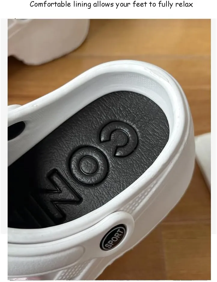 Clogs,Garden Clogs,Women's Classic Platform Clog,Womens Lightweight Breathable Clogs,Soft Wide Fit Sandals,Anti-Slip Water Shoes Breathable Sandals Slippers,Breathable