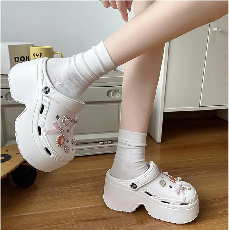 Clogs,Garden Clogs,Women's Classic Platform Clog,Womens Lightweight Breathable Clogs,Soft Wide Fit Sandals,Anti-Slip Water Shoes Breathable Sandals Slippers,Breathable