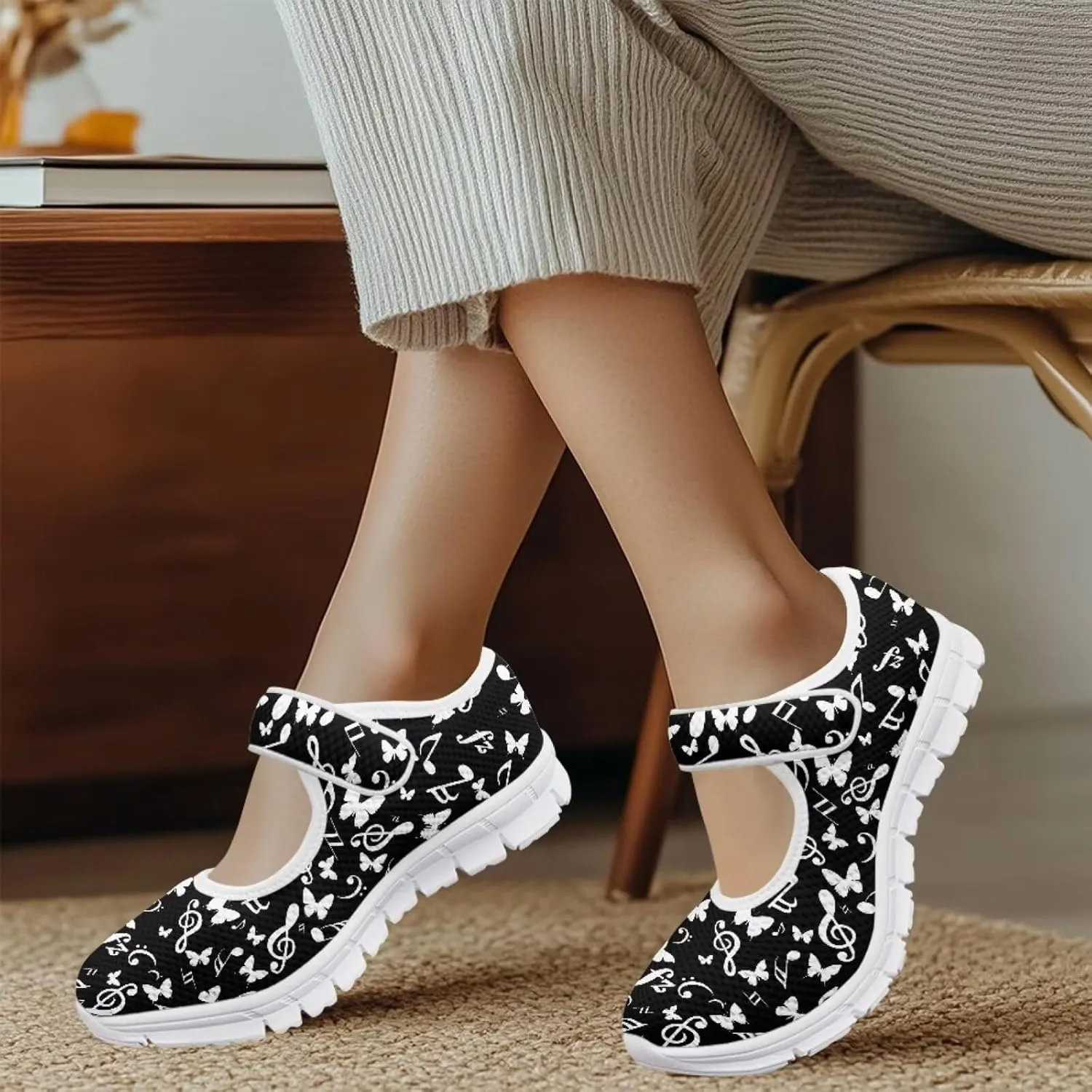 Coloranimal Flats for Women Slip On Shoes Mary Jane Shoes with Anti Skid Sole Casual Flat Shoes Dressy Comfortable Round Toe Ankle Shoes