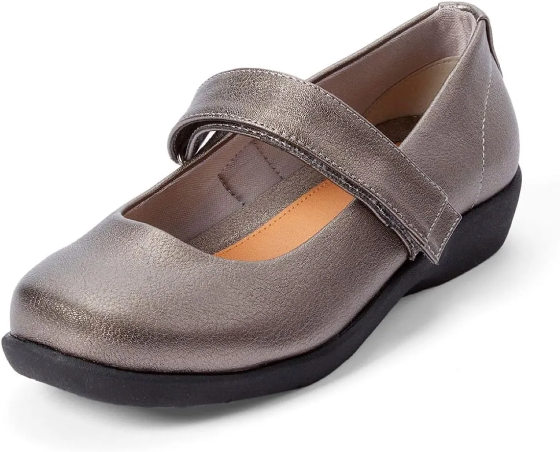 Comfortview Women's Wide Width The Carla Mary Jane Flat